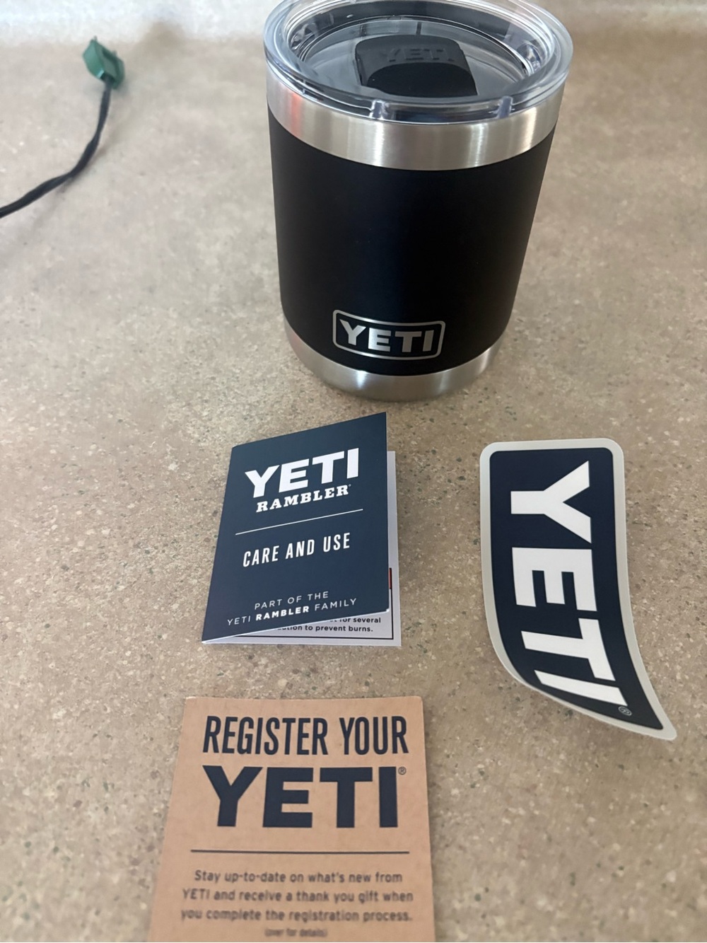 YETI Rambler Insulated Tumbler - Black Stainless 10 oz